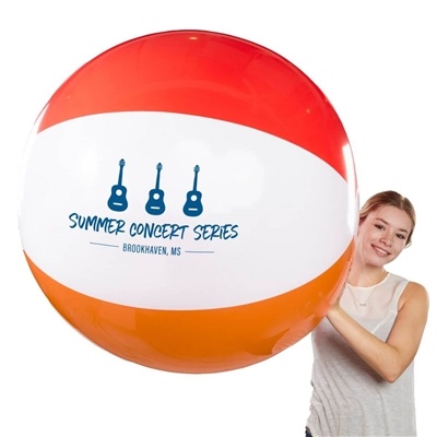 Custom 48" 6-Color Beach Ball | Interactive Event Promotion with Pad Print