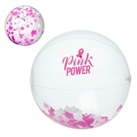 Pink Confetti-Filled Beach Ball 16" | Custom Pad Print Branding