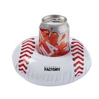 Inflatable Baseball Beverage Coaster 7" | Floating Drink Holder with Custom Pad Printing