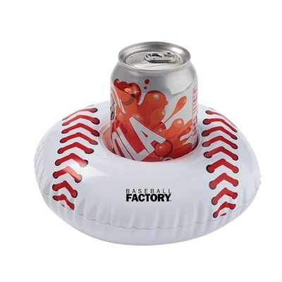 Inflatable Baseball Beverage Coaster 7" | Floating Drink Holder with Custom Pad Printing