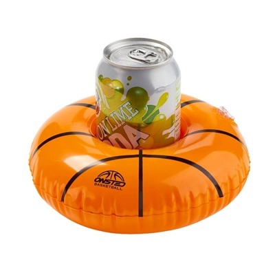 7" Inflatable Basketball Drink Coaster | Floating Beverage Holder | Custom Pad Printing