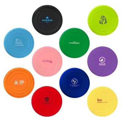 Silicone Flying Disc | Flexible Custom Pad Printing | Flyer for Pet Promotions