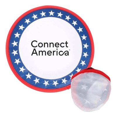 Patriotic Fold Up Flyer | Custom Folding Promo Disc with Pouch