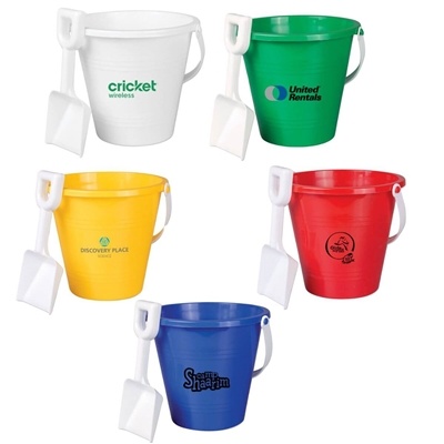 Sand Pail and Shovel Set | USA-Made Custom Beach Toy with Pad Print
