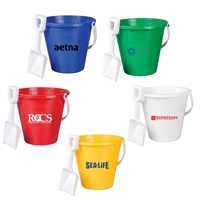 Sand Pail and Shovel 9" | USA-Made Fun Beach Giveaway with Custom Pad Printing