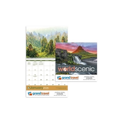 Custom World Scenic Spiral Calendar | Travel & Nature Promotional Calendars