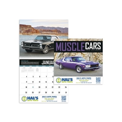 Muscle Cars Spiral Calendar | Triumph Promo Calendar | 1 Color Imprint