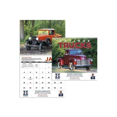 Antique Trucks Spiral Calendar | Custom Promotional Truck Calendar