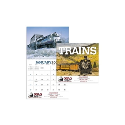 Trains Spiral Calendar | Triumph Promotional Calendar | 1 Color