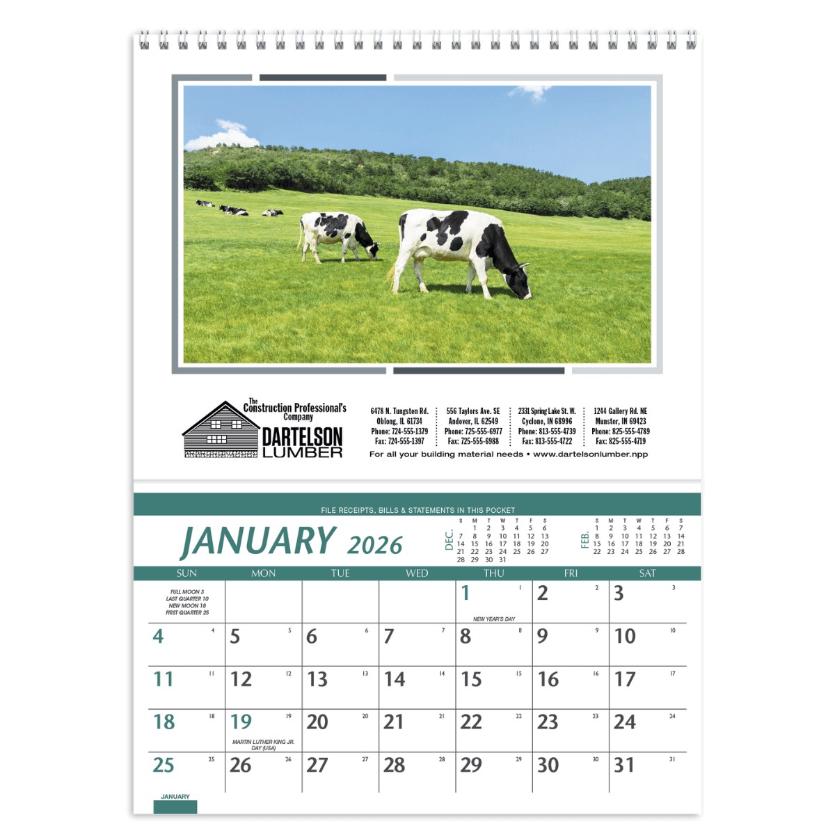 Triumph Farm | Pocket Calendar | Custom Agricultural Imprint