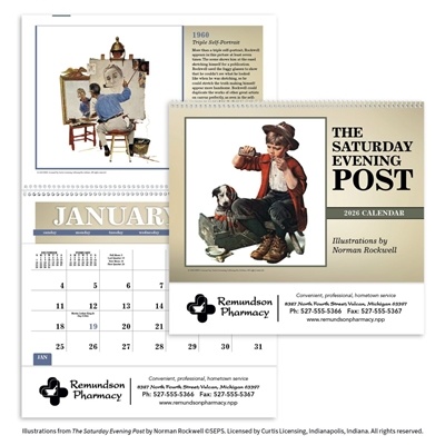 Saturday Evening | Post Pocket Calendar | 1-Color Imprint | Triumph Calendars