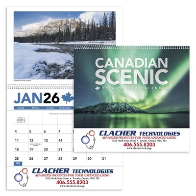 Canadian Scenic | Pocket Calendar | 1-Color Imprint | Triumph Promotional Calendars
