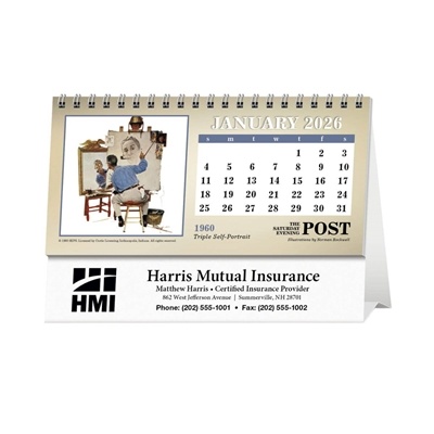 Saturday Evening Post | Desk Calendar | Norman Rockwell Art | Custom Imprint