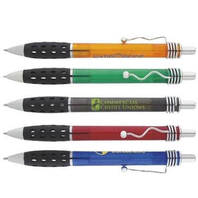 Wave Pen Click Action Pen | Funky, Translucent Design with Comfortable Grip
