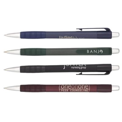 Metallic Element Click Action Pen | Silk Screen | Custom Plunger Action Pen with Metallic Finish