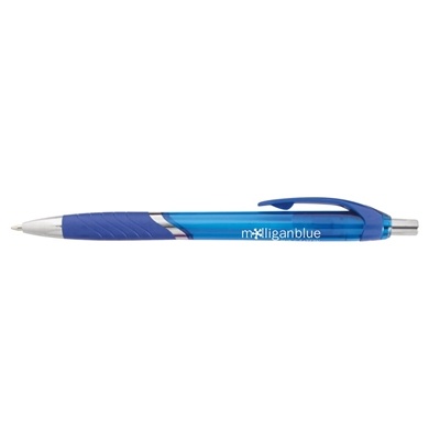 Epiphany Plunger Action Pen | Modern Design with Chrome Accents and Rubber Grip
