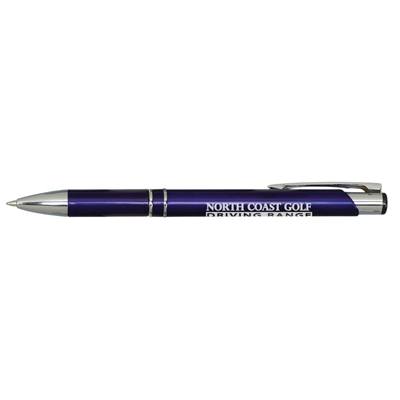 Zenith Plunger-Action Pen | Elegant Custom Pen with Chrome Accents and Silk Screen Branding