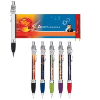 Translucent Banner Pen | Fun Custom Full Color Pen with Extending Banner