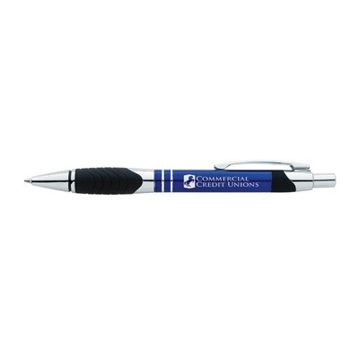 Robust Plunger-Action Pen | Laser Engraved Aluminum Pen with Chrome Accents