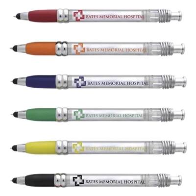 Translucent Banner Pen with Stylus | Custom Full-Color Pen for Touchscreen and Paper Use
