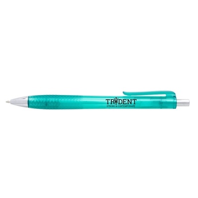 Lola Pen Click Action Pen | Full Color Imprint Customization, Translucent Gemstone Colors