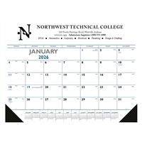 Triumph Blue & Black Desk Pad Calendar | Full Color Promotional Desk Calendars