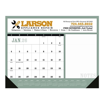 Triumph Notes Desk Pad Calendar | Full Color Vinyl Corner Promotional Desk Pad