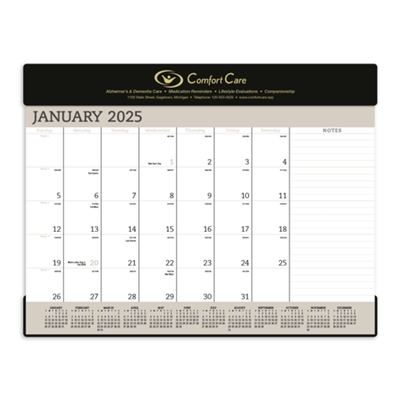 Triumph Vinyl Desk Pad Calendar | Foil Headstamp Promotional Desk Calendars
