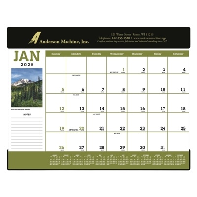 Triumph Scenic Desk Pad Calendar | Foil Headstamp Full Color Promotional Calendars