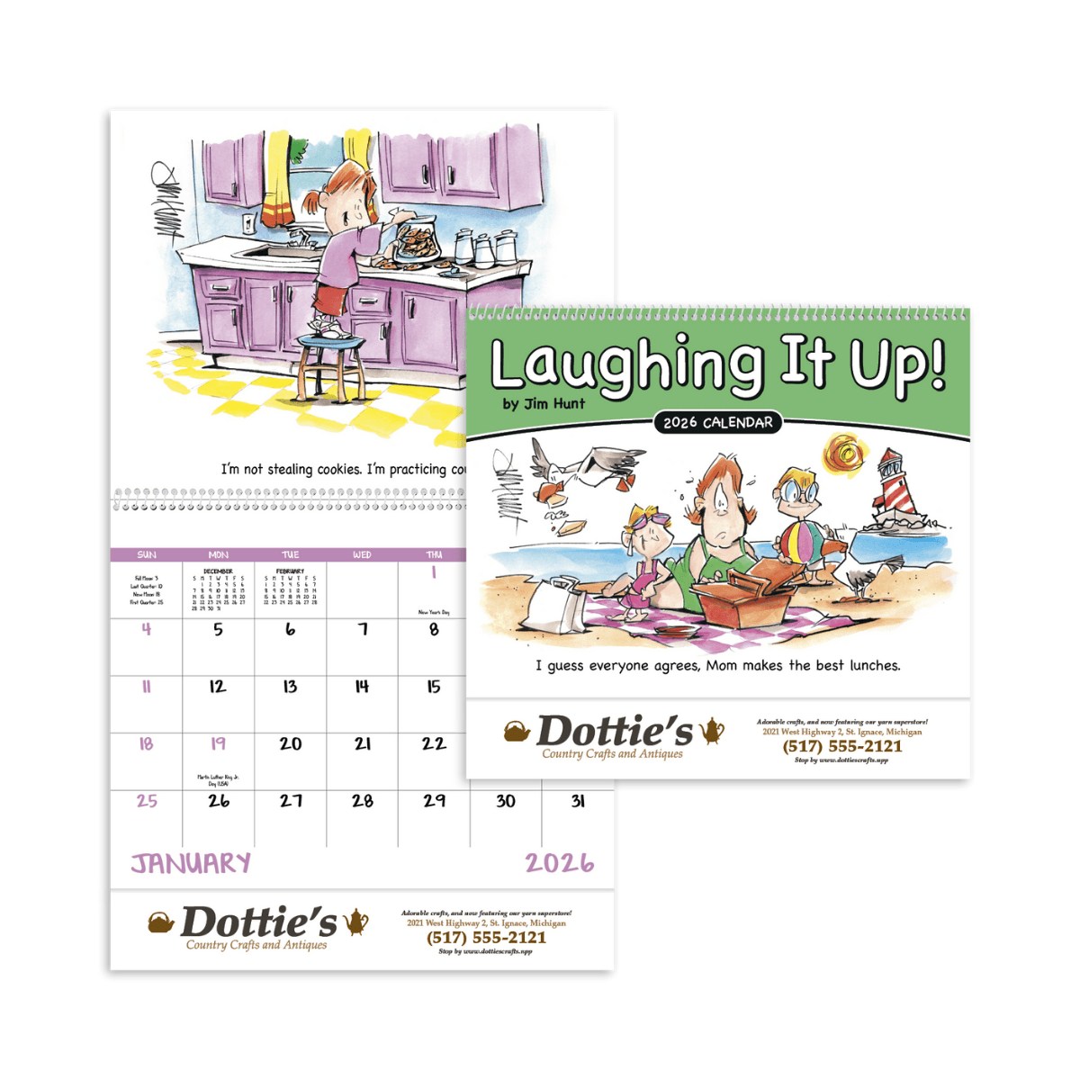 Laughing It Up! Spiral Calendar | Custom Humorous Family Art Calendar