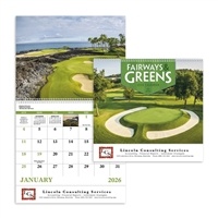 Fairways & Greens Spiral Golf Calendar | Custom Logo Calendars