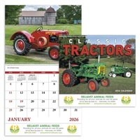 Classic Tractor Spiral Calendar | 1-Color Custom Imprint