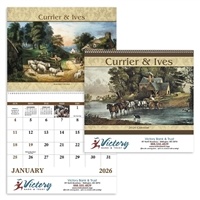 Currier & Ives Spiral Calendar | Custom Vintage Promo Calendar