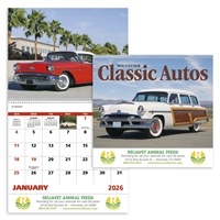 Classic Cars Custom Spiral Calendar | 1-Color Imprint Promo
