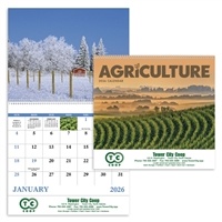 Custom Agriculture Spiral Calendar | 1 Color Imprint