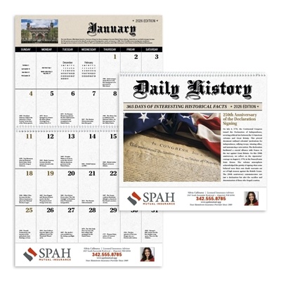 Daily History Spiral Calendar | Custom Educational Promo