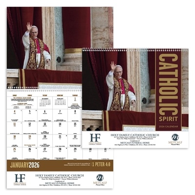 Custom Catholic Spirit Spiral Calendar | 1 Color Imprint