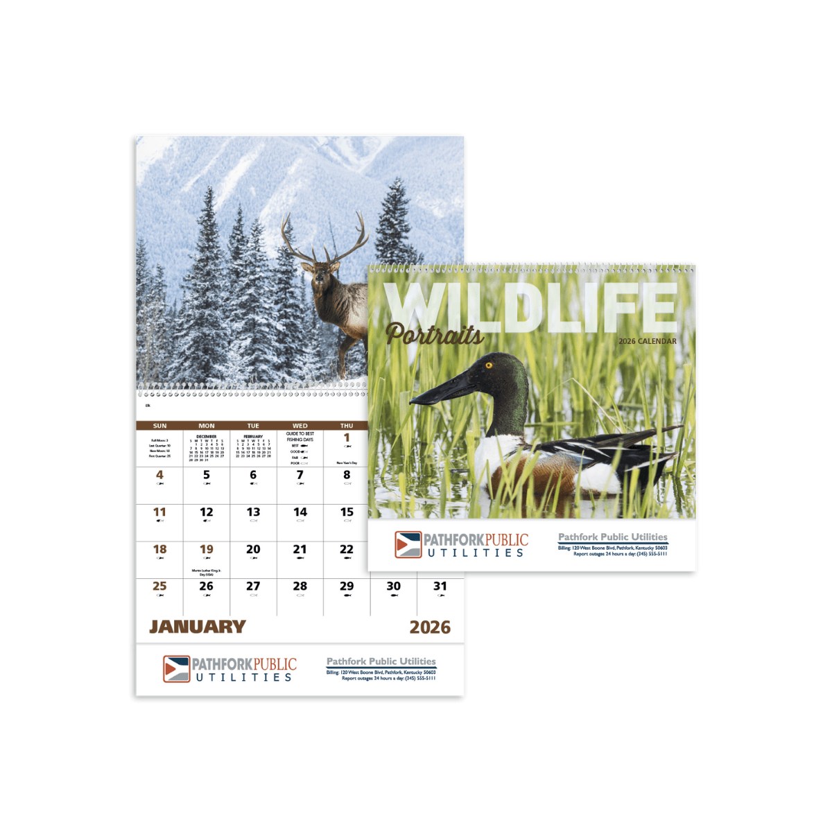 Good Value | Wildlife Portraits Spiral Calendar | Eco-Friendly Promotional Calendar