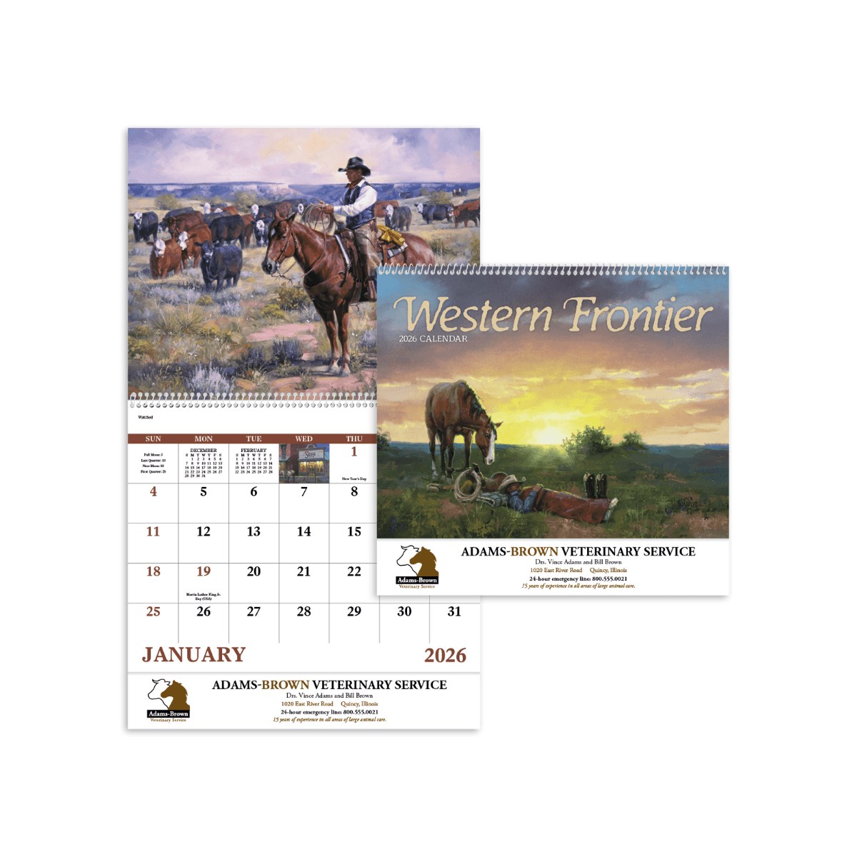 Good Value Western Frontier Spiral Calendar | Eco-Friendly Promotional Calendar