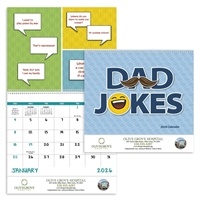 Dad Jokes Spiral Calendar | Funny Custom Promo Calendar | 1 - Color Imprint
