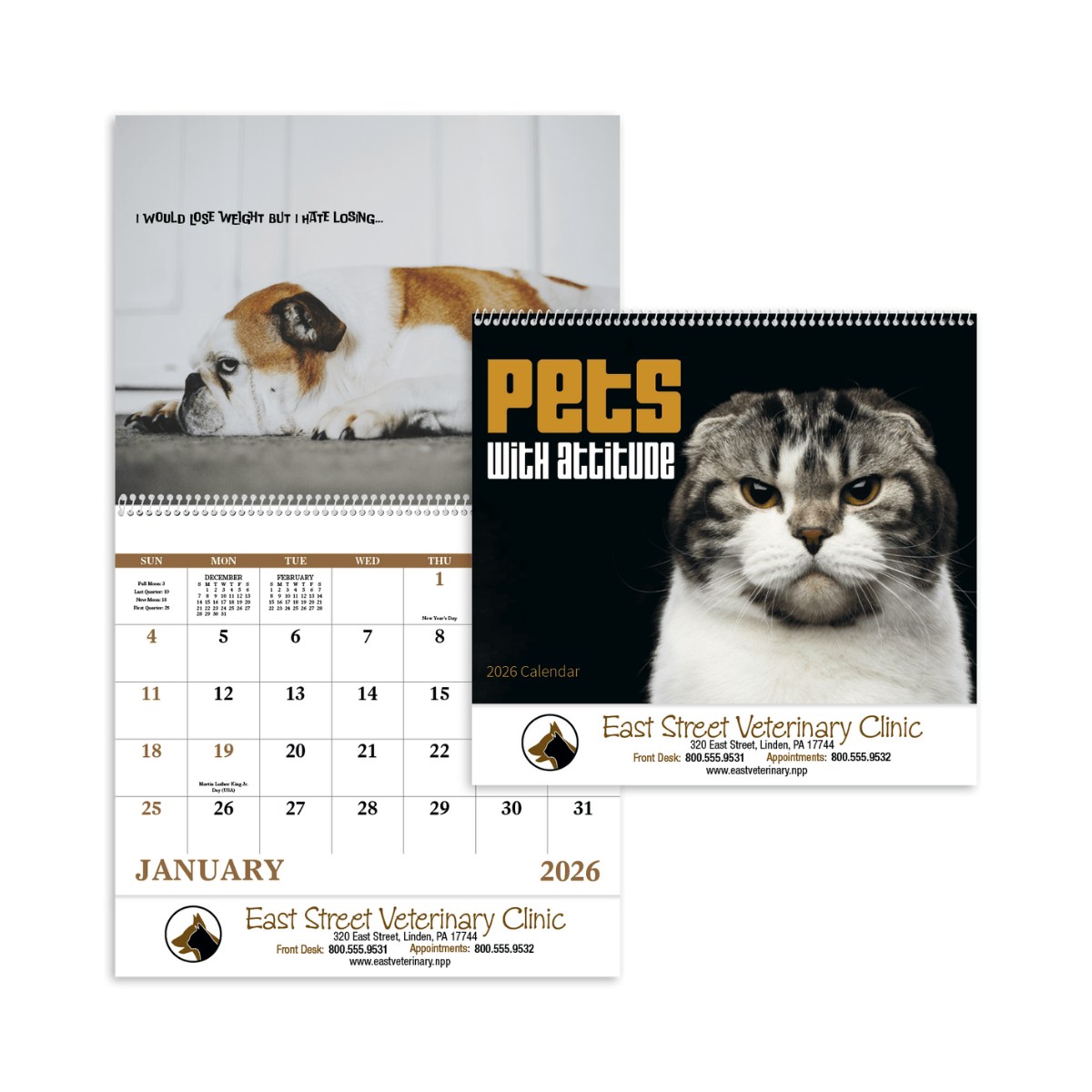 Pets with Attitude Calendar | Funny Animal Promotional Calendar 2025