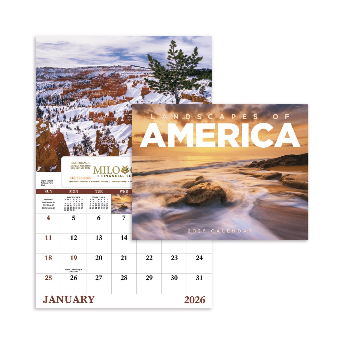 Landscapes of America Stapled Calendar | Custom Scenic 13-Month Calendar