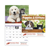 Puppies & Kittens Stapled Calendar | Custom Cute Pet Promo Calendar 2025