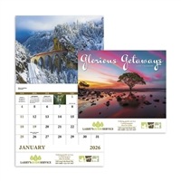 Glorious Getaways Stapled Calendar | Custom Travel Promotional Calendars
