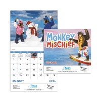 Monkey Mischief Stapled Calendar | Fun 13-Month Custom Calendar
