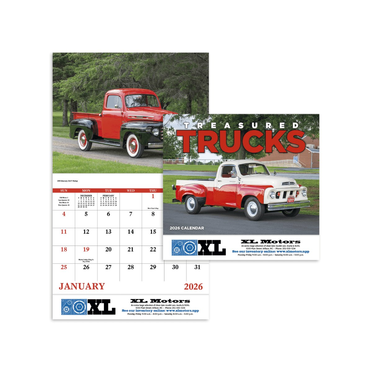 Treasured Trucks Stapled Calendar | Custom Automotive Promo Calendar