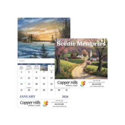 Scenic Memories Stapled Calendar | Nostalgic Promotional Calendar 2025