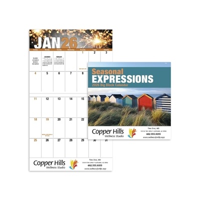 Good Value | Seasonal Expressions Big Block | Stapled Calendar | FSC Certified
