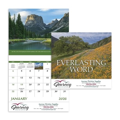 Everlasting Word Stapled Calendar | Custom Religious Promo Calendar