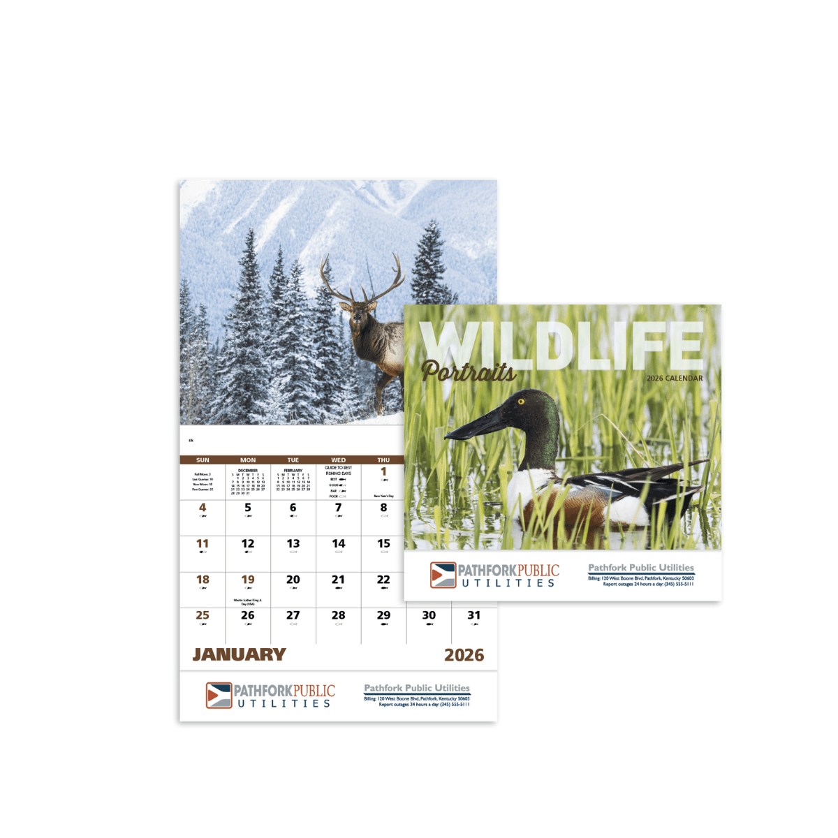 Good Value | Wildlife Portraits Stapled Calendar | Sustainable Promotional Calendar